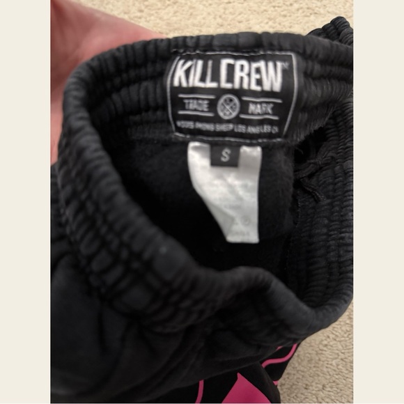 Kill Crew Black and Pink Graphic Joggers!  Cross listed on Mercari! - Picture 4 of 4